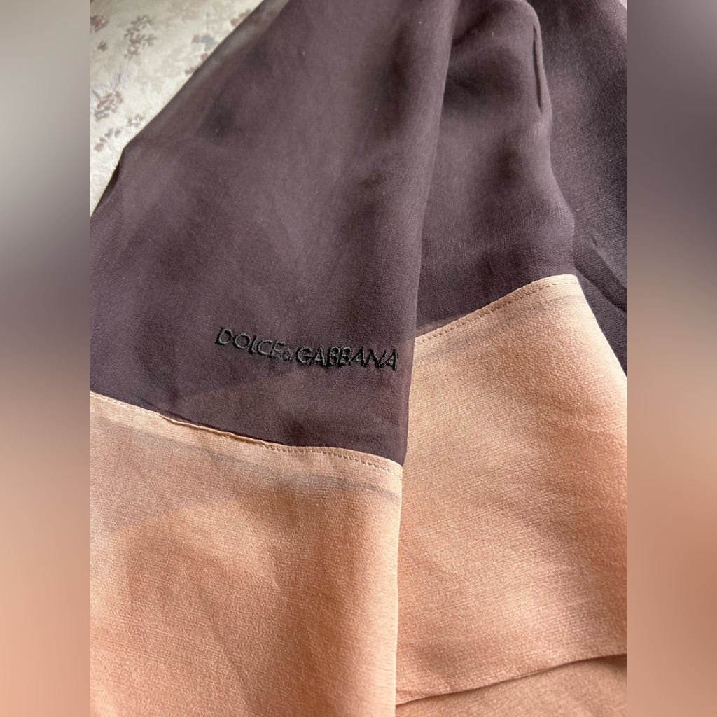 Dolce & Gabbana Two-Tone Silk Scarf